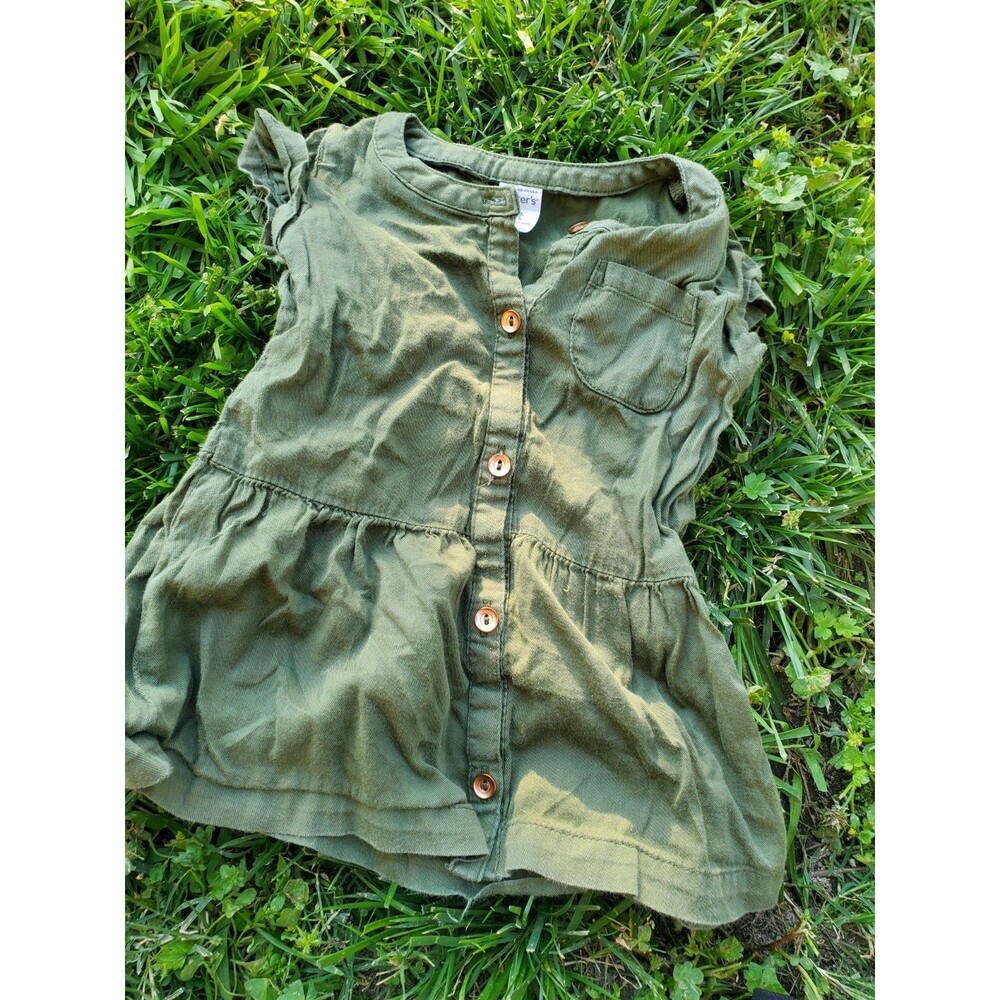 Carter's Olive Green Dress Size 2T